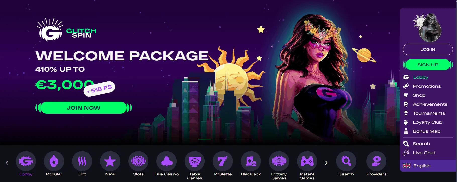 Glitch Spin Online Casino Webseite Glitch Spin Casino Startseite